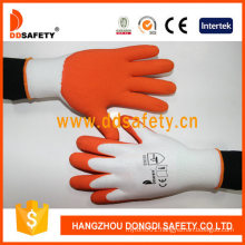 Nylon with Orange Latex Foam Coated Glove